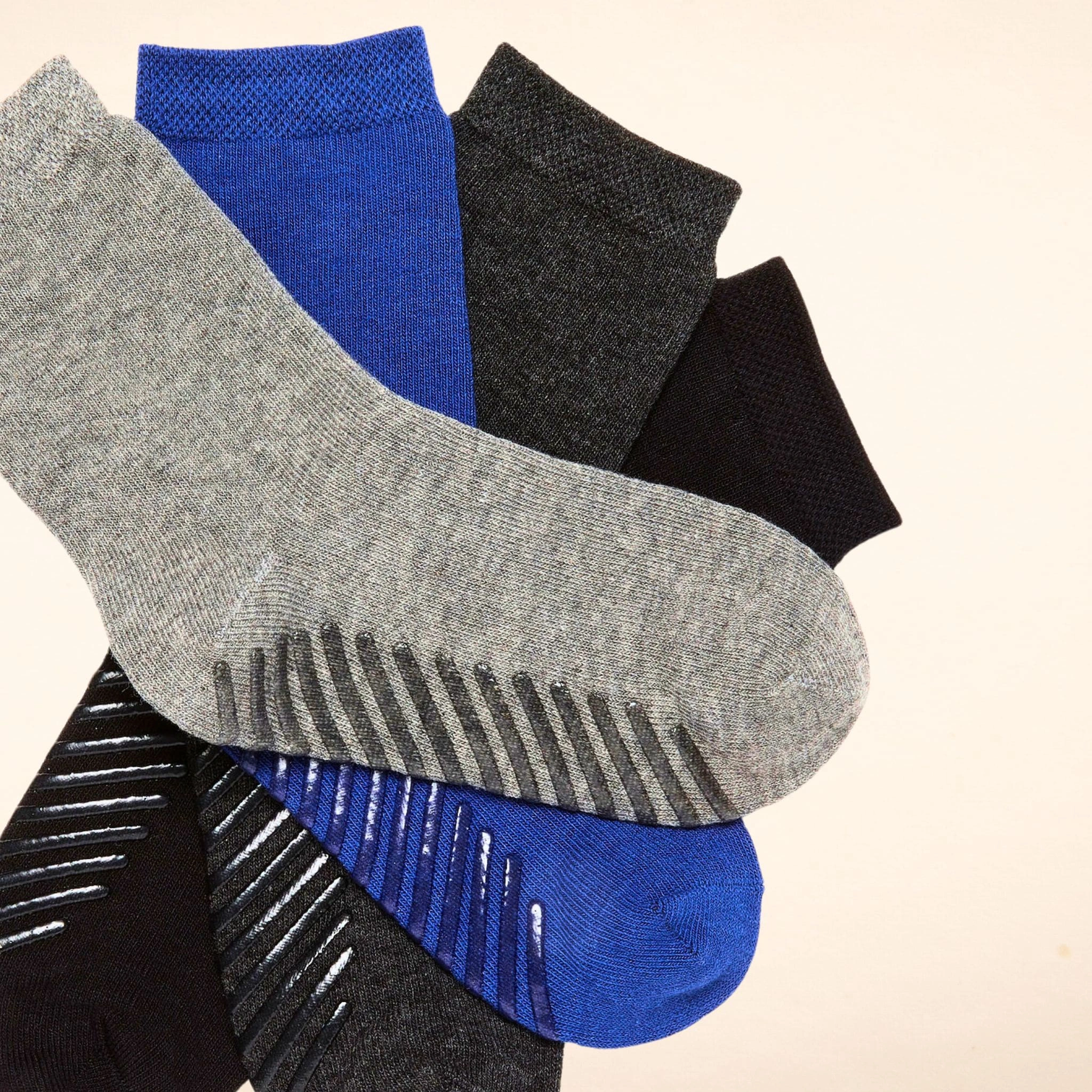 Cozy Grip Crew Socks for Little Feet 4 Pack